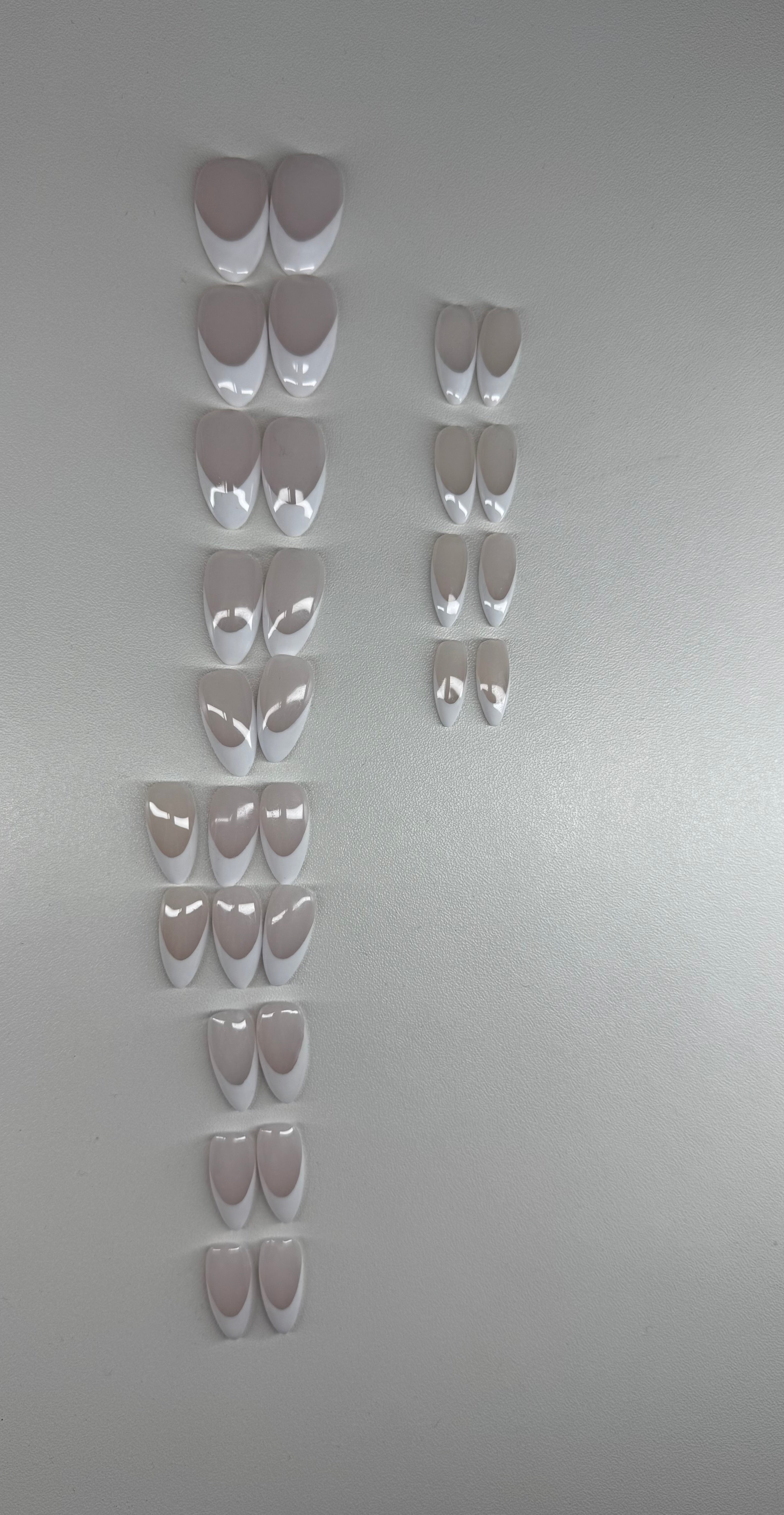 Set of nails french tips