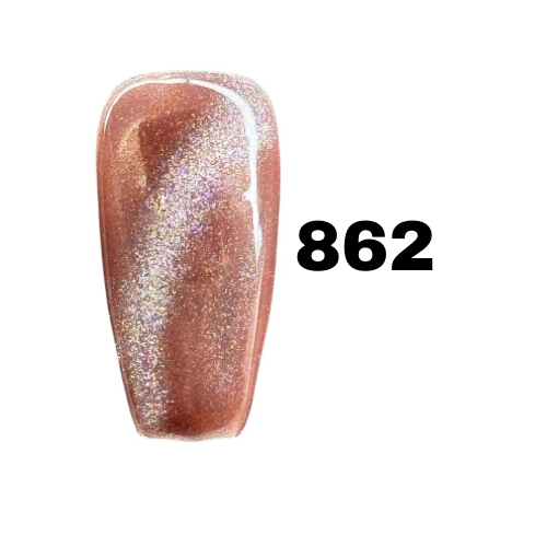 Nail polish with a glittery finish on a white background, labeled '862'.