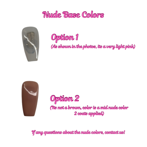 Nude base color swatches with text on a white background