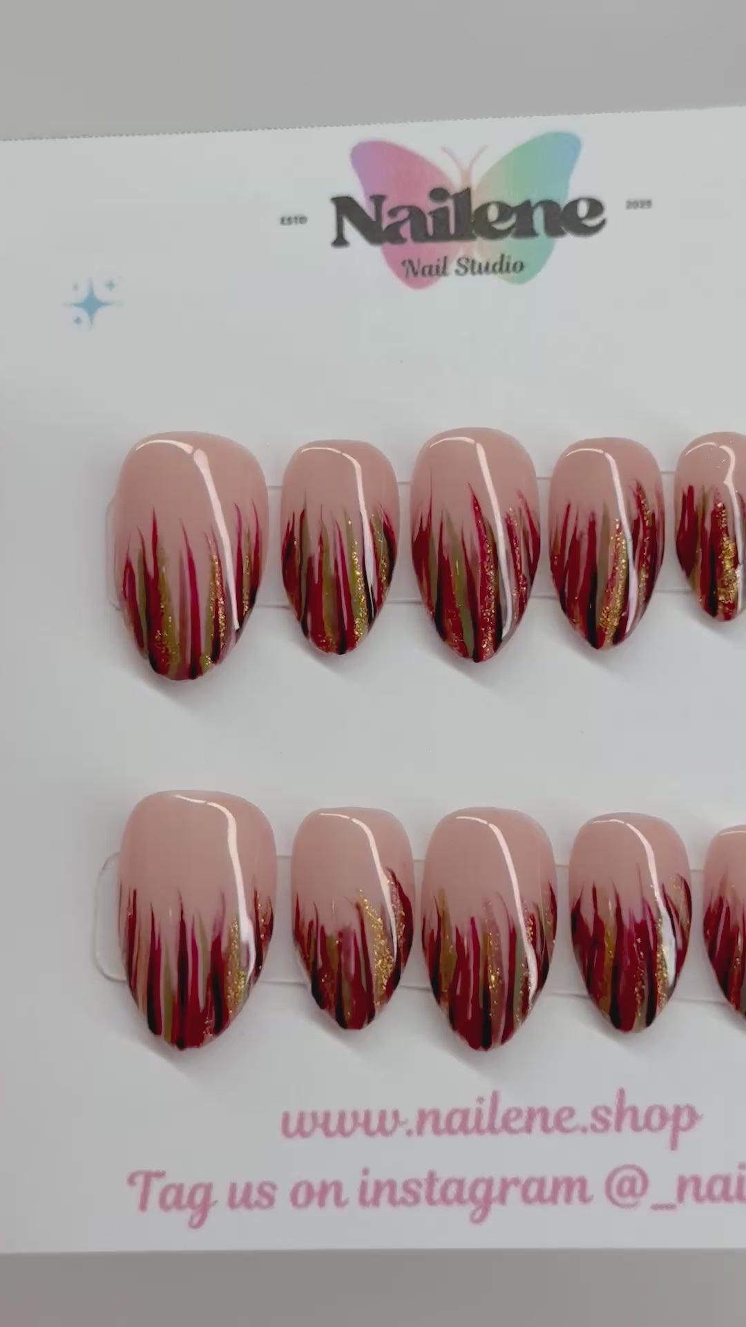 Video of stripe nail set 
